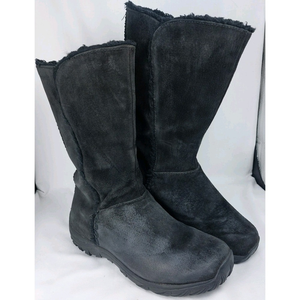 Patagonia Lugano 11" Shaft Boot Wms Size 9 Black Suede Waterproof Polar Tec - Picture 5 of 11